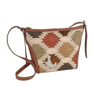 NWT! Catchfly Studio Aztec‎ Crossbody Bucket Bag Southwestern Style Purse